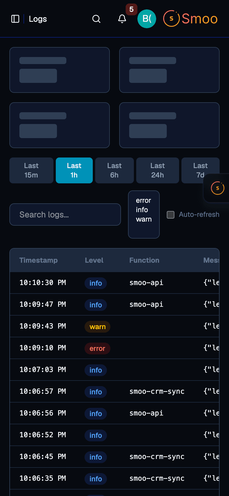 Log Explorer - Mobile